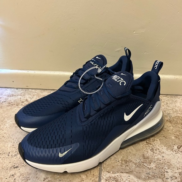 NEW Nike AIR MAX 270 Men's Midnight Navy White Black Jade Horizon US Sizes 14 - Picture 1 of 5